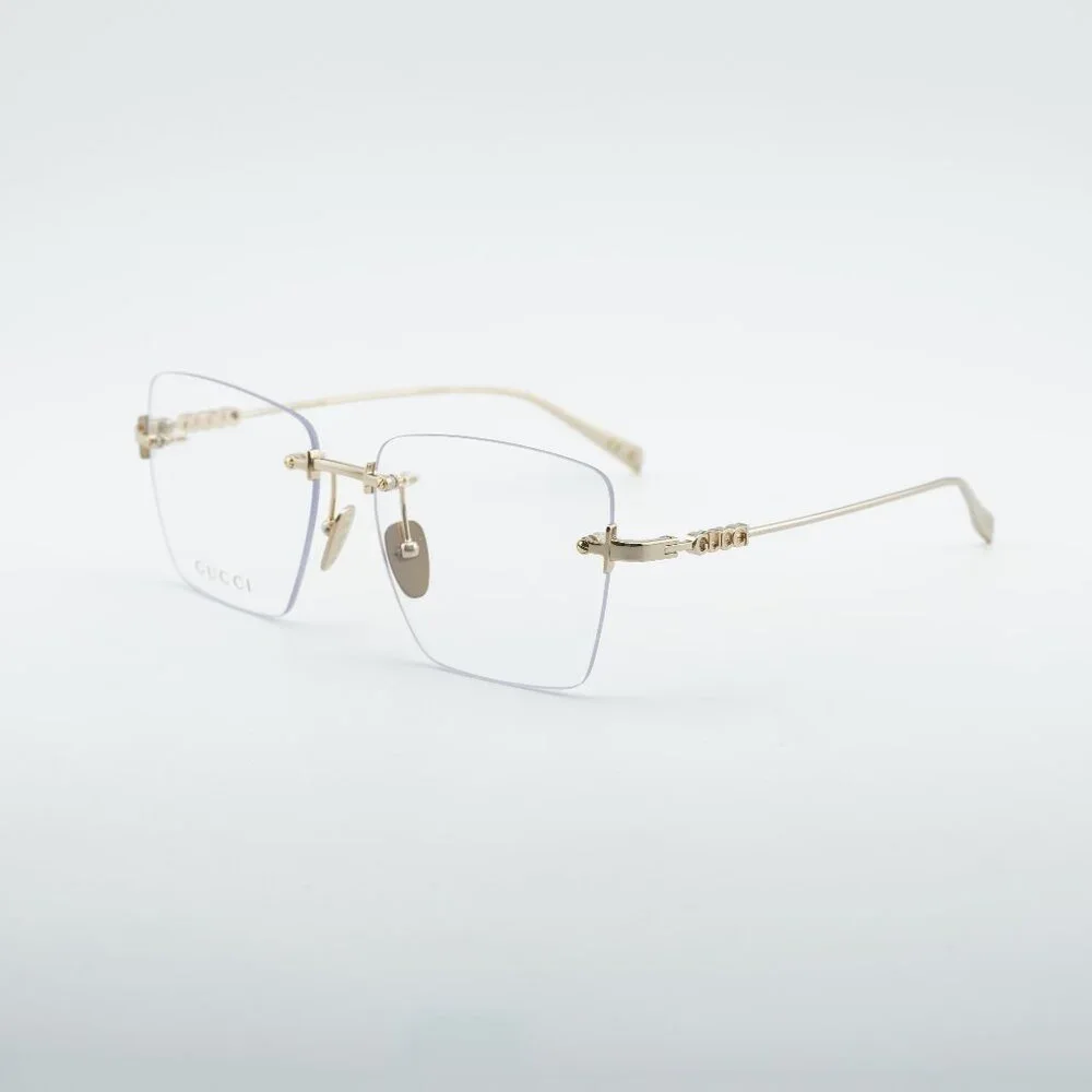 Gucci GG1938O 001 Square Eyeglasses - Gold 54mm